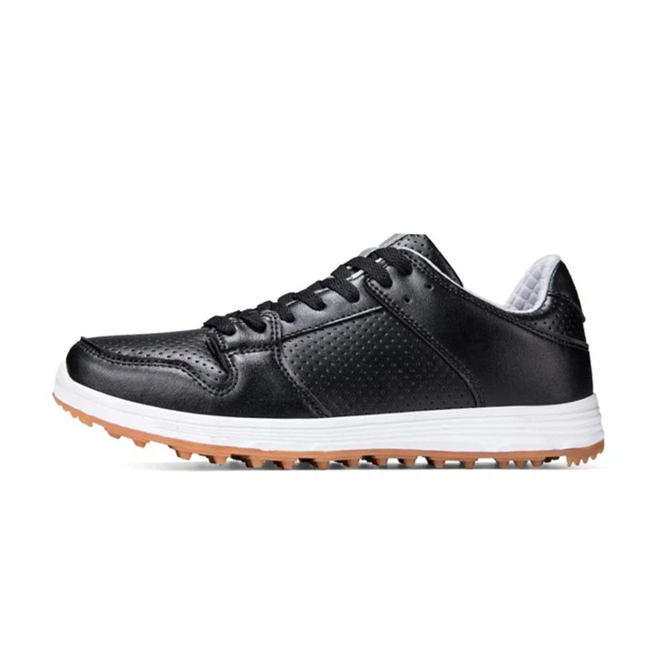 Męskie czarne buty golfowe bez